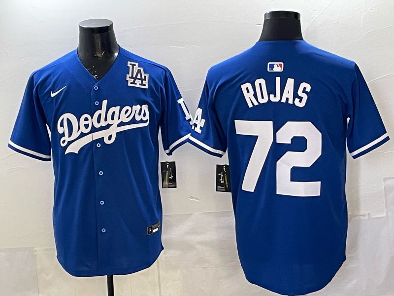 Men 2025 Los Angeles Dodgers #72 Rojas Blue Game Nike MLB Jersey style 0014
